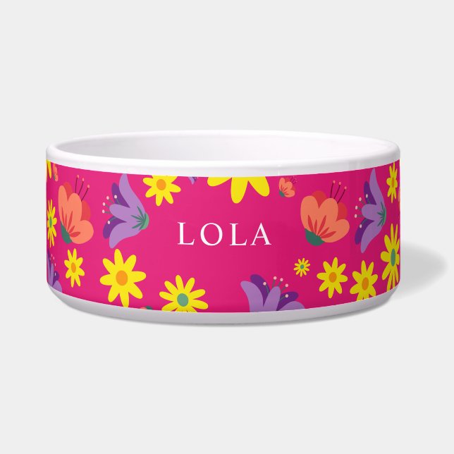 Écuelle Bol floral rose (Devant)