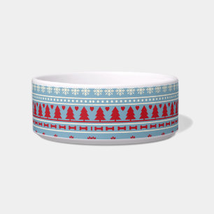 Écuelle Bol Nordic de Noël pour chat – Flocon de neige tri