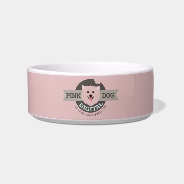 Écuelle Bol numérique pour animaux de compagnie rose pour  (Devant)