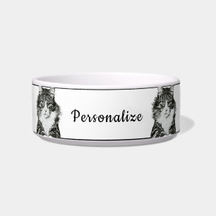 Écuelle Bol personnalisé avec chat noir et blanc impertine