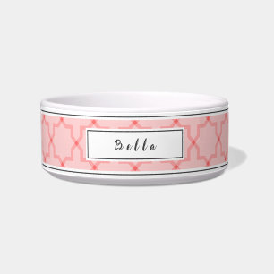 Écuelle Bol personnalisé rose et motif étoile blanche