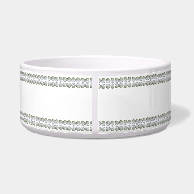 Écuelle Bol pour animal de compagnie argent sur blanc (Dos)