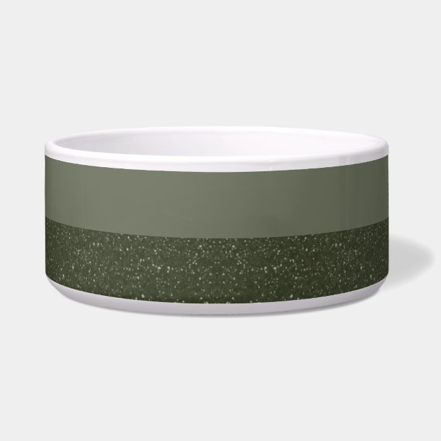 Écuelle Bol pour animal de compagnie vert mousse à deux to (Devant)