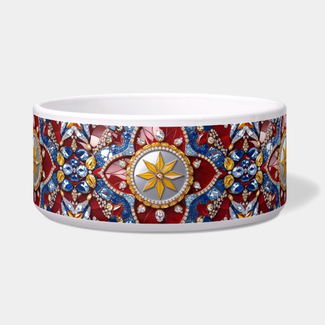 Écuelle Bol pour animaux avec couleurs colombiennes Concep (Devant)