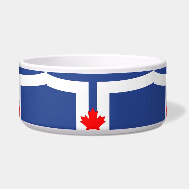Écuelle Bol pour animaux avec drapeau de Toronto (Devant)