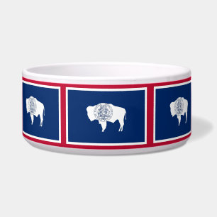 Écuelle Bol pour animaux avec le drapeau de l'État du Wyom