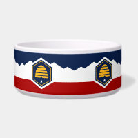 Bol pour animaux avec le drapeau de l'Utah