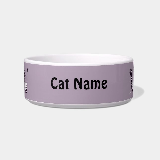 Écuelle Bol pour animaux de compagnie Chats Violets (Devant)