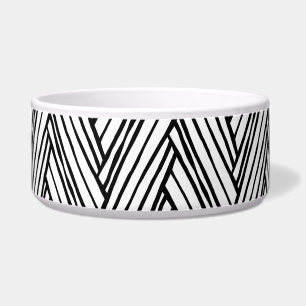 Écuelle Bol pour animaux de compagnie noir et blanc