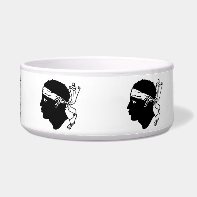 Écuelle Bol pour animaux drapeau corse (Devant)