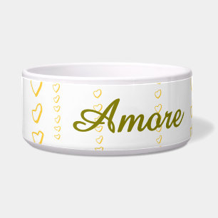 Écuelle Bol pour animaux en céramique Modern Hearts