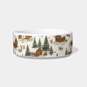 Écuelle Bol pour chat Cabane Boisée Cosy – Lapins, Pins