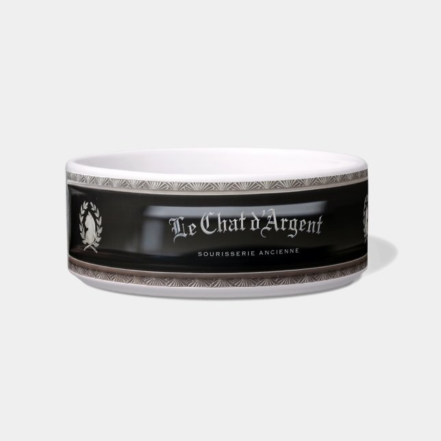 Écuelle Bol pour chat Le Chat d'Argent Club Noire (Gauche)