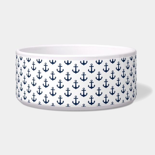 Écuelle Bol pour chien Ancre nautique (Devant)