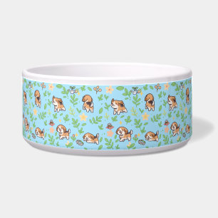 Écuelle Bol pour chien Beagle à motif floral printanier Ka