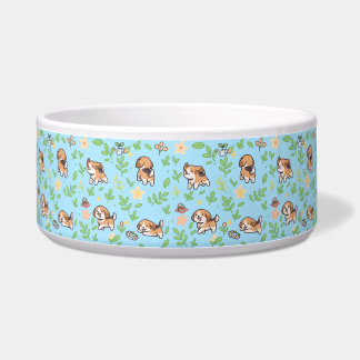 Écuelle Bol pour chien Beagle à motif floral printanier Ka