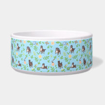 Bol pour chien Great Dane à motif floral printanie