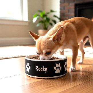 Écuelle Bol pour petit chien Empreintes de pattes