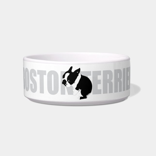 Écuelle Boston Terrier Ceramic Pet Bowl (Devant)