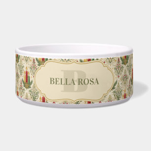 Écuelle Bougies et ornements de Noël vintage Monogramme An