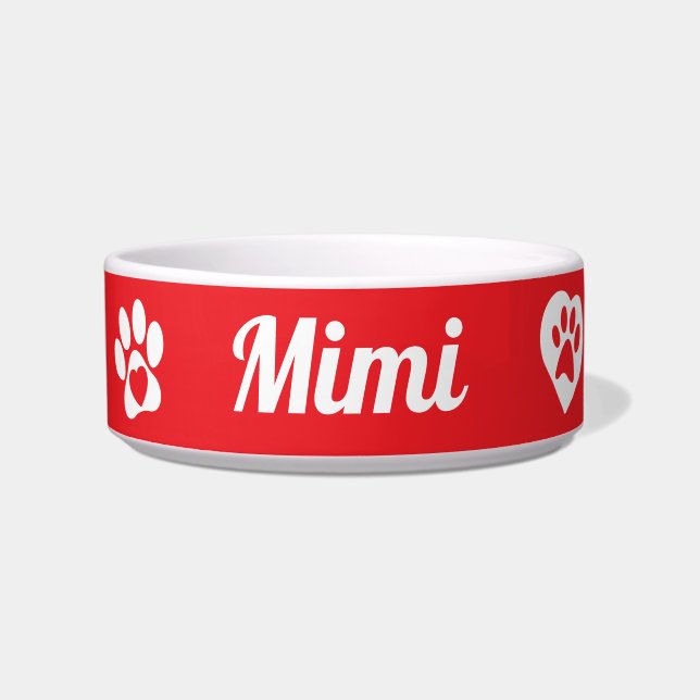 Écuelle Boule de chat en céramique personnalisée, cadeau d (Devant)