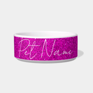 Écuelle Boule de chien moyen de nom personnalisé avec part