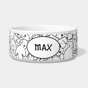 Écuelle Boule de chien personnalisée avec Dog Doodle Desig
