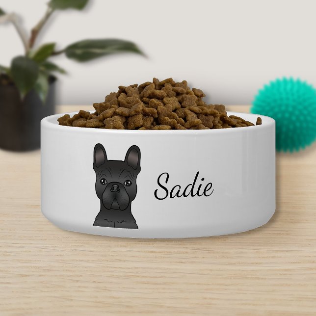 Écuelle Bouledogue français noir / Frenchie Chien de dessi (Créateur téléchargé)