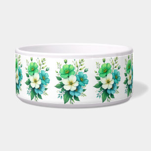 Écuelle Bouquet de fleurs blanches bleues-57453