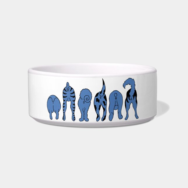 Écuelle Boutons de chien bleu (Devant)