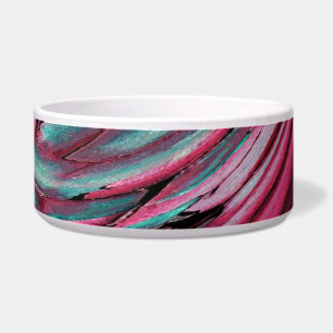 Écuelle Bowl Abstrait rose et Turquoise (animal de compagn