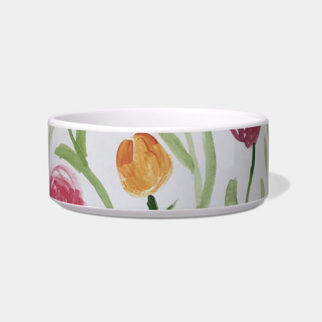 Écuelle Bowl avec animaux de compagnie au design floral jo (Devant)