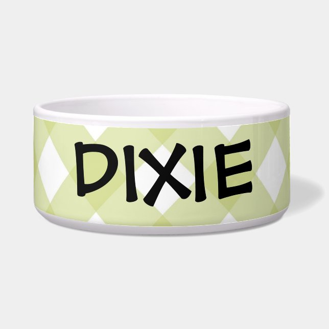 Écuelle Bowl - Celery Green Latticted Checkerboard Zinnia (Devant)