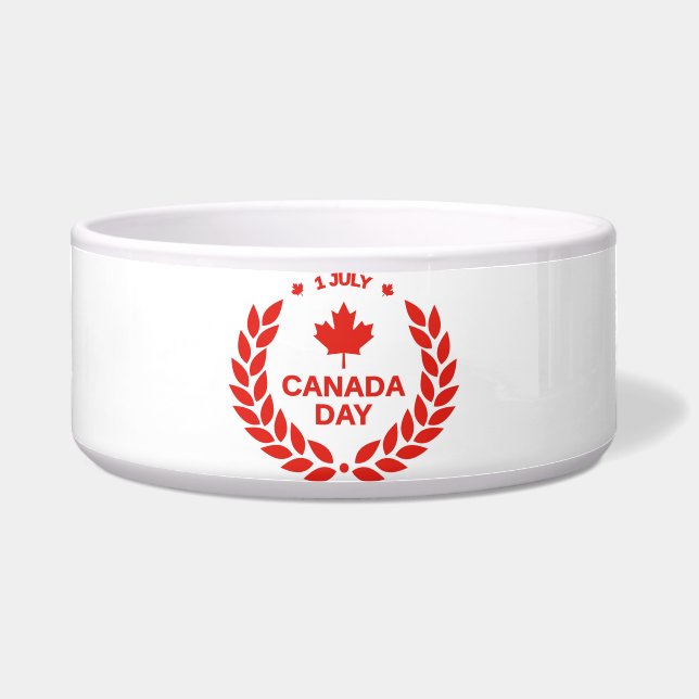 Écuelle Bowl pour animaux de compagnie de la Fête du Canad (Devant)