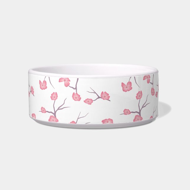 Écuelle Branches de cerise en fleur Bowl pour animaux (Droite)