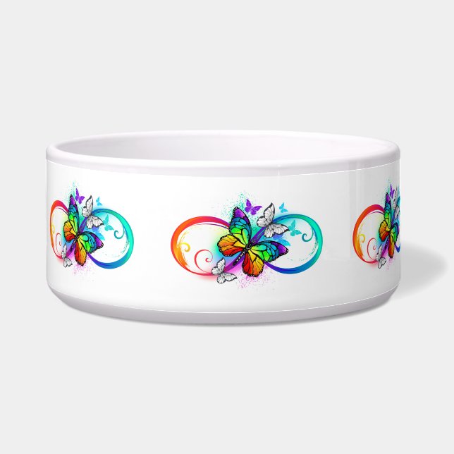 Écuelle Bright infinity with rainbow butterfly (Devant)
