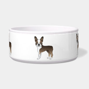 Écuelle Brindle Boston Terrier joli Chiens de dessin animé