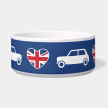 British Mini Cooper Hearts - Bleu