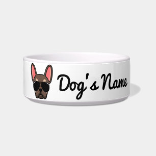 Écuelle Brown Tan French Bulldog Bowl