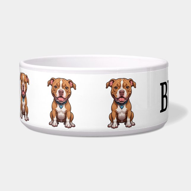 Écuelle Buldogue mignon Personnaliser (Gauche)