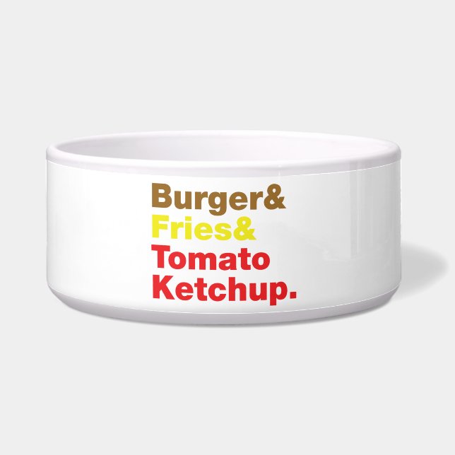Écuelle Burger & Fries & Tomato Ketchup. (Devant)