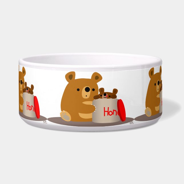 Écuelle Bye Bye Honey ! Bears de caricature mignonne Bowl  (Devant)