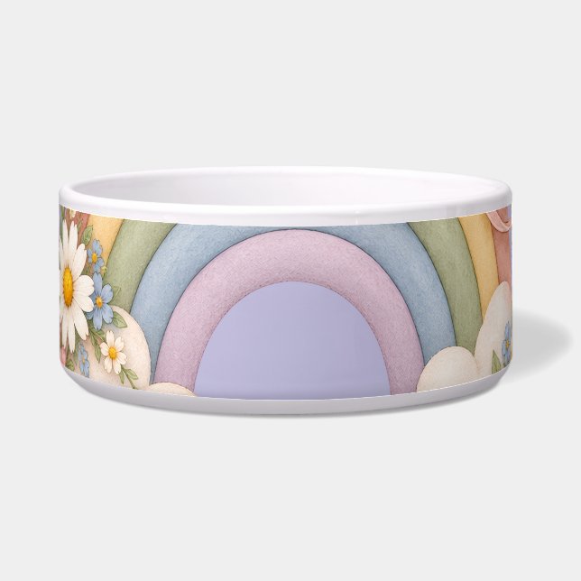 Écuelle Cadeau Arc-en-ciel à l'aquarelle – Nuage Charmant (Devant)