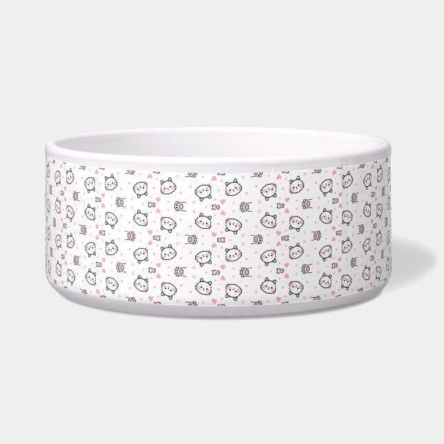 Écuelle Cadeau de chat | Motif de chat mignon Arrière - pl (Devant)
