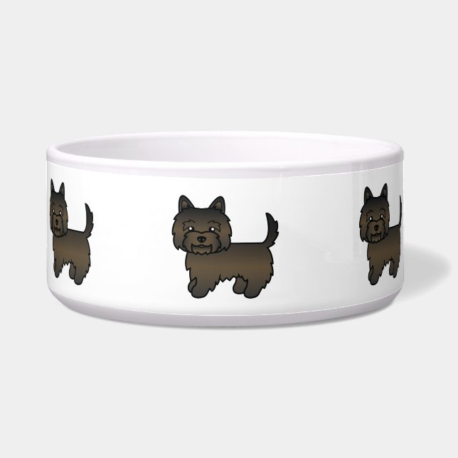 Écuelle Cairn Terrier Bringé Foncé Chien de Dessin Animé M (Devant)