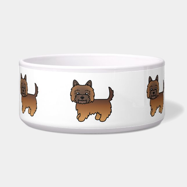 Écuelle Cairn Terrier Bringé Rouge Chien de Dessin Animé M (Devant)