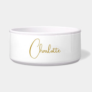 Écuelle Calligraphie minimaliste Nom du script Couleur or