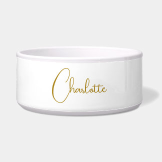 Écuelle Calligraphie minimaliste Nom du script Couleur or