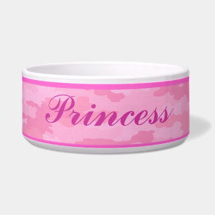 Écuelle Camouflage rose personnalisé Pet Bowl