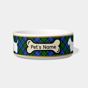 Écuelle Campbell Tartan Scottie Chien Bowl personnalisé